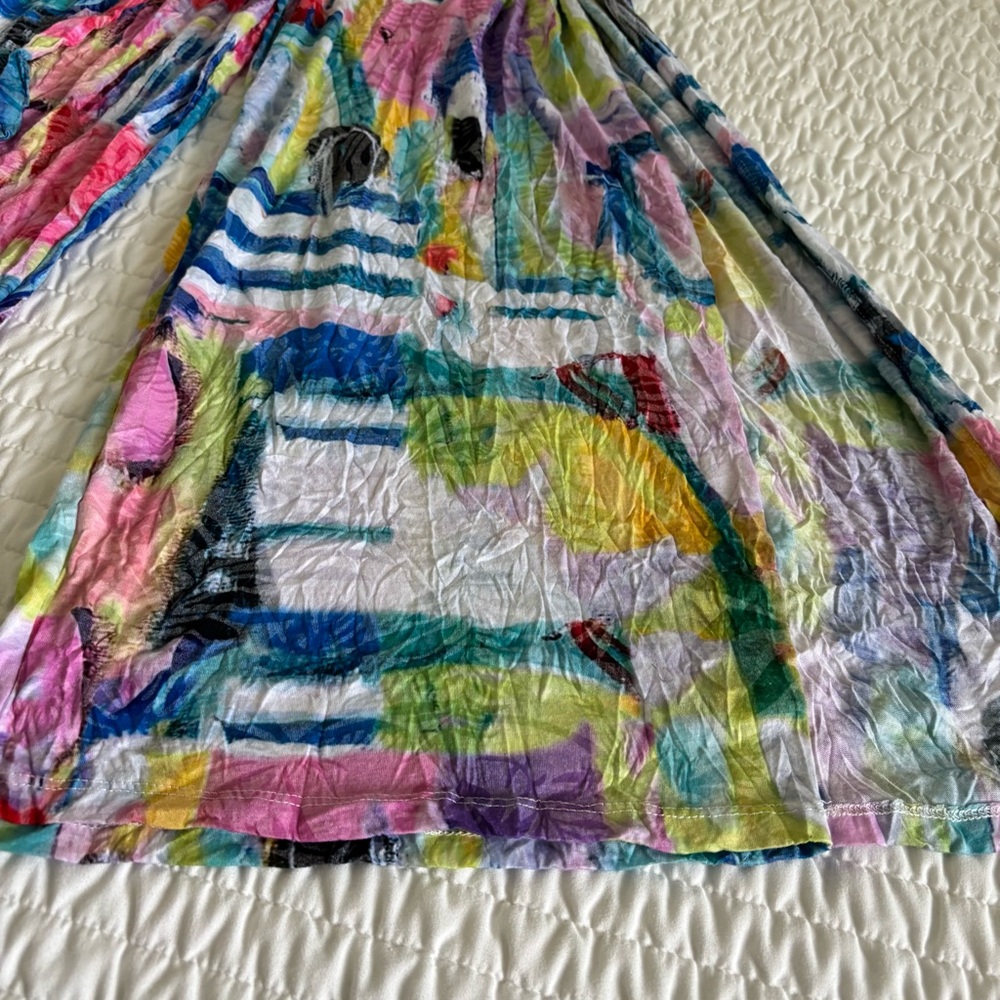 Vibrant Multicolor Wide Leg Jumpsuit - Picture 4 of 16